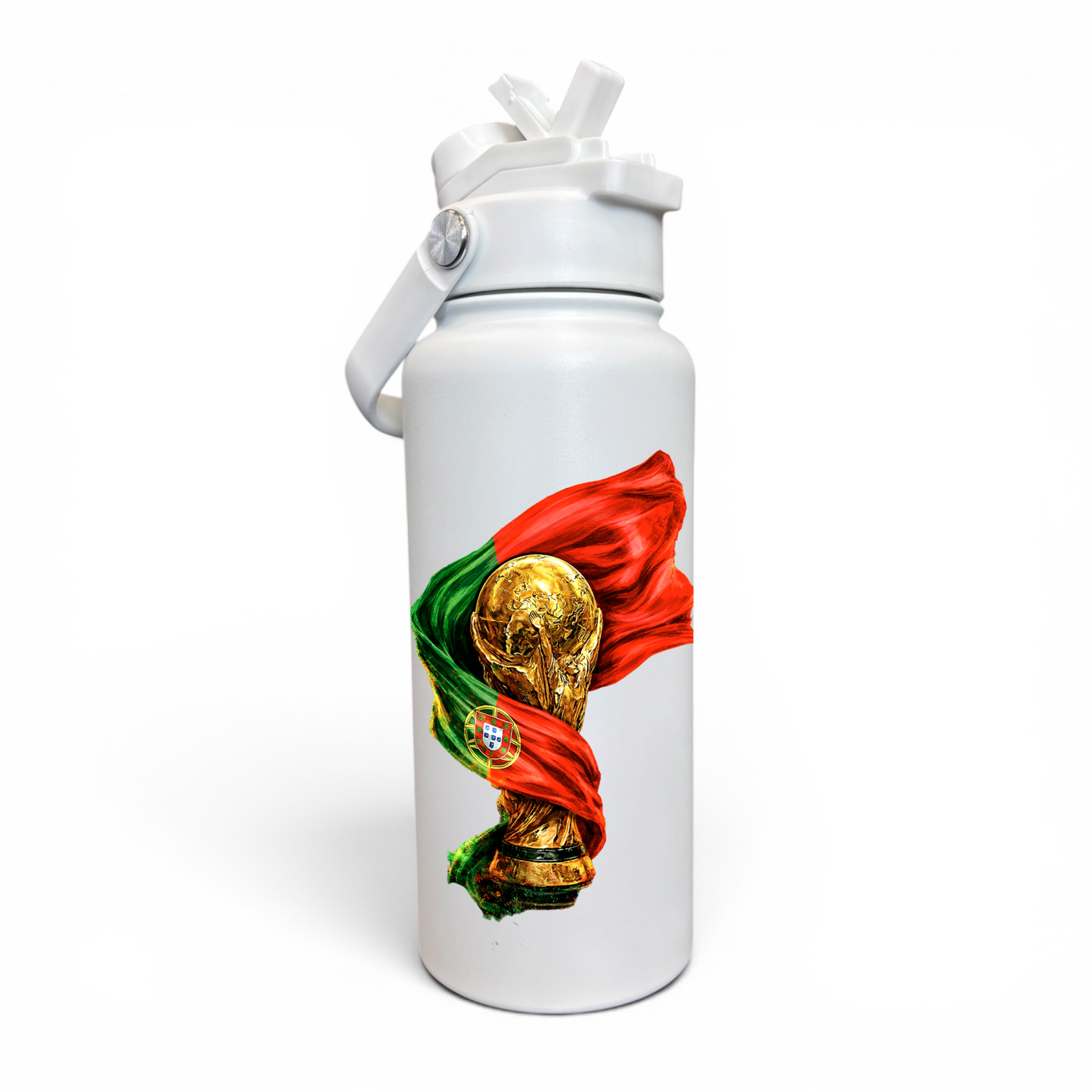 Premium 1 Litre Stainless Sipper Bottle - Portugal