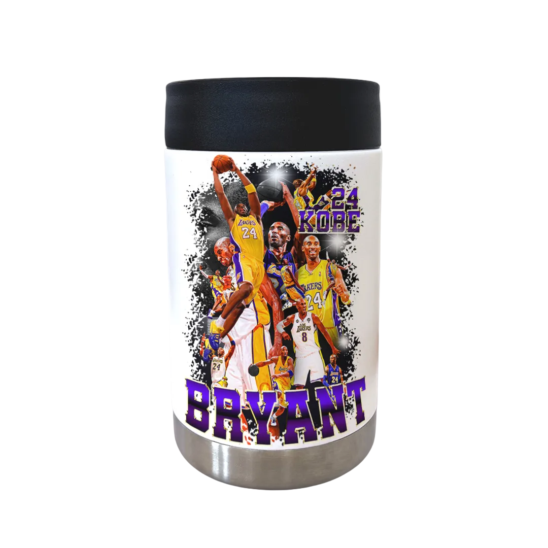 Stubby Cooler with Kobe Bryant design on a white background