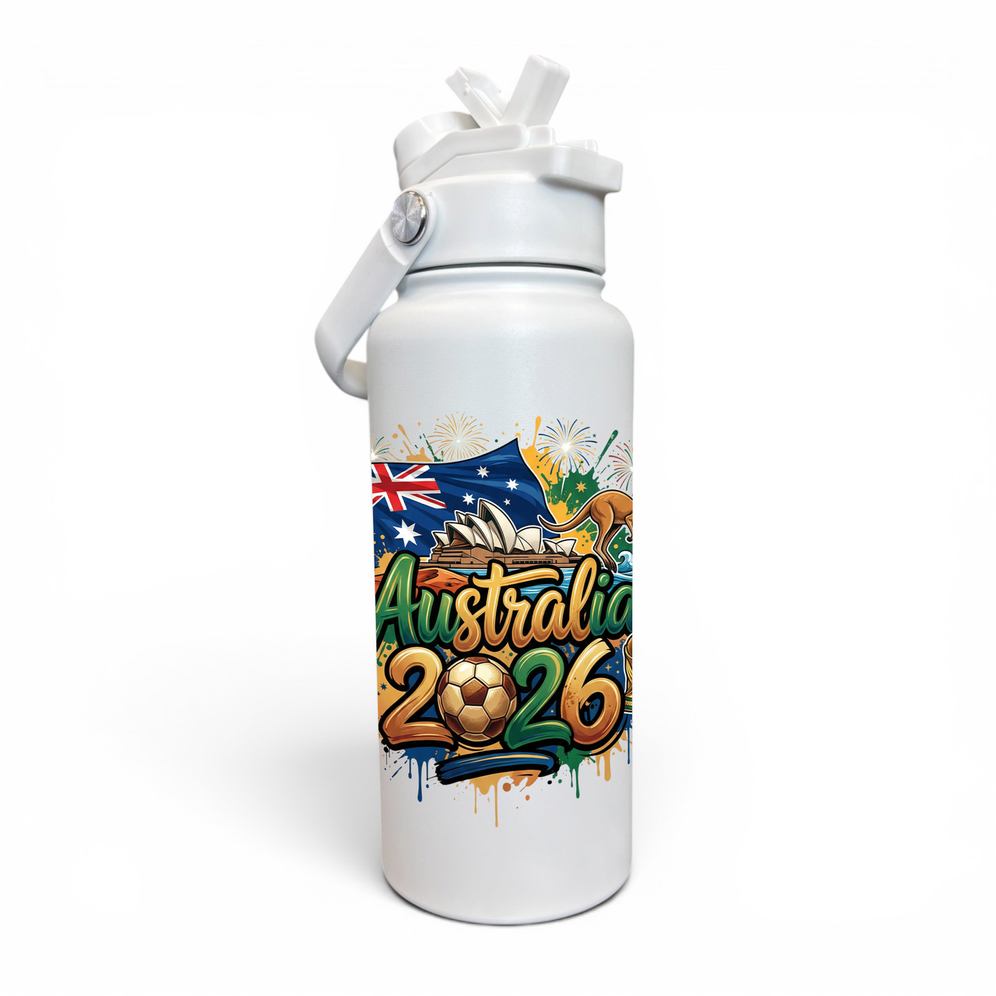 Premium 1 Litre Stainless Sipper Bottle - Australia