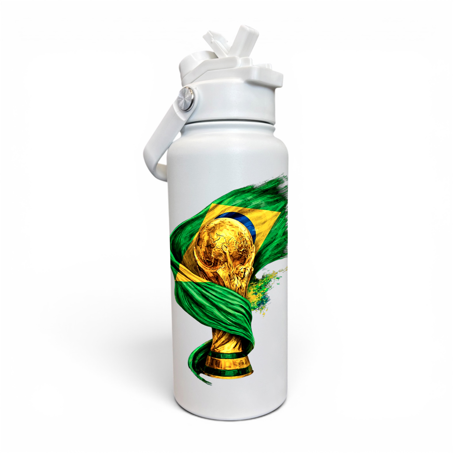 Premium 1 Litre Stainless Sipper Bottle - Brazil