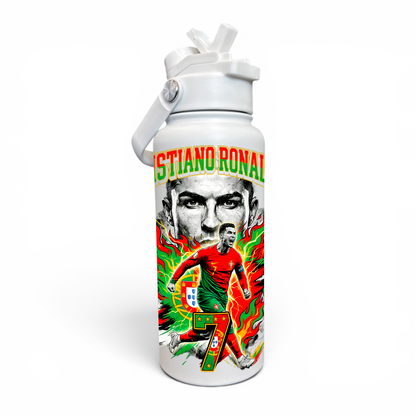 Premium 1 Litre Stainless Sipper Bottle - Cristiano Ronaldo