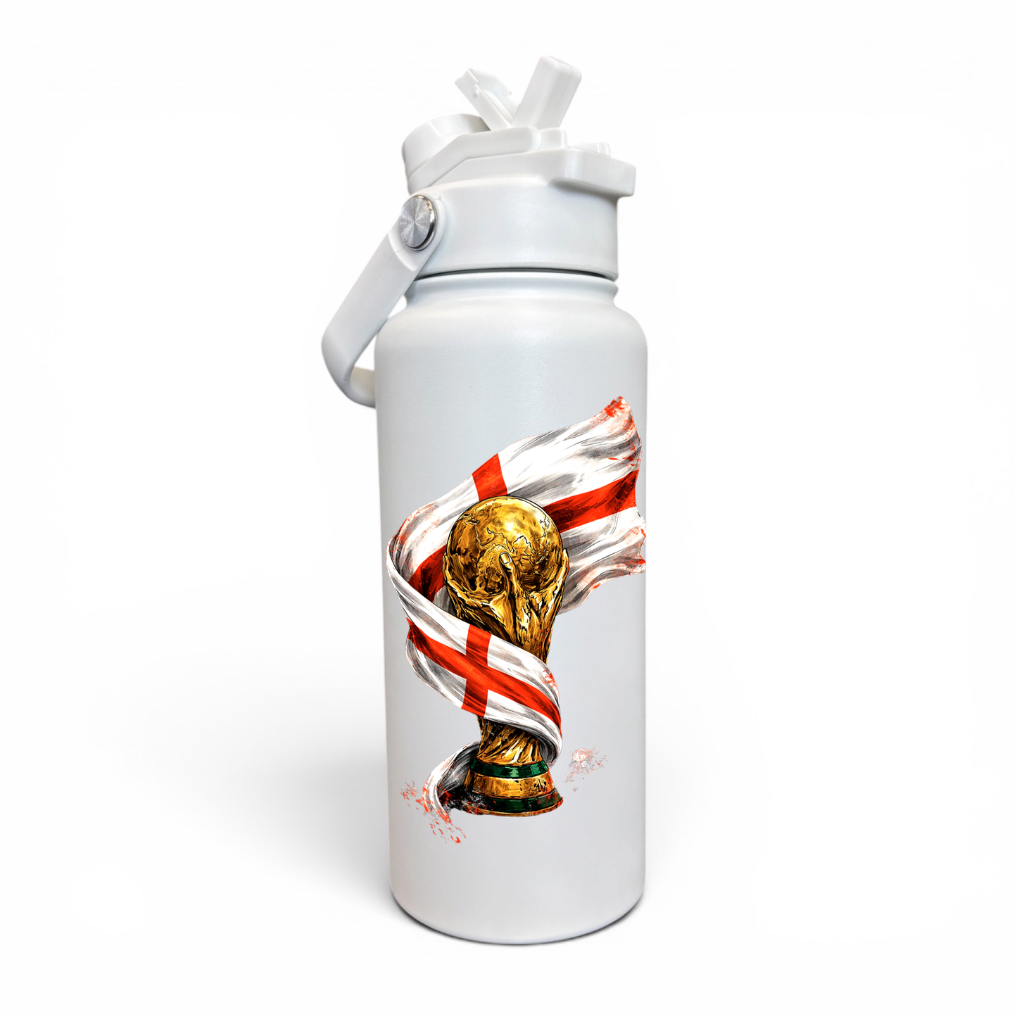 Premium 1 Litre Stainless Sipper Bottle - England