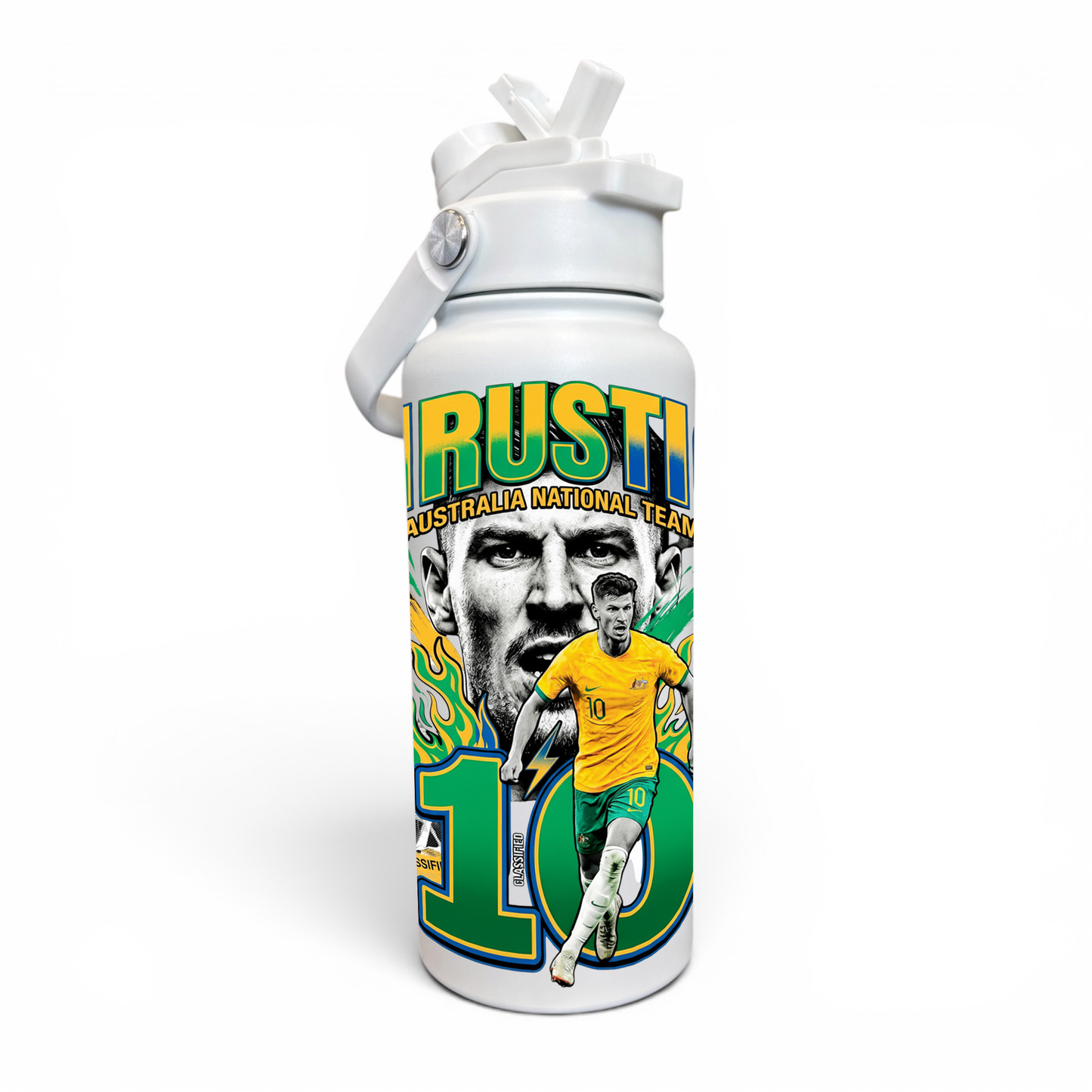 Premium 1 Litre Stainless Sipper Bottle - Hrustic
