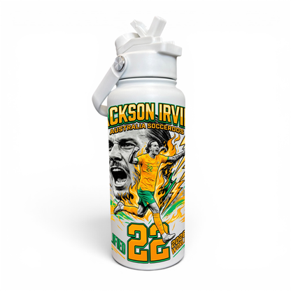 Premium 1 Litre Stainless Sipper Bottle - Jackson Irvine