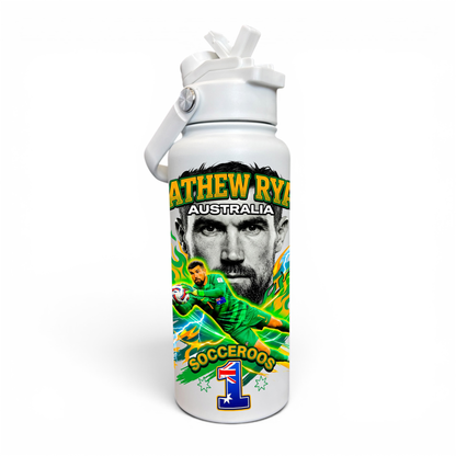 Premium 1 Litre Stainless Sipper Bottle - Matthew Ryan