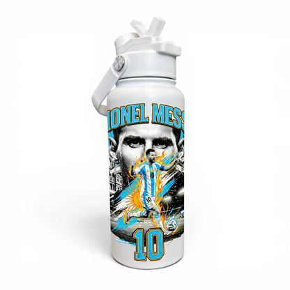 Premium 1 Litre Stainless Sipper Bottle - Lionel Messi