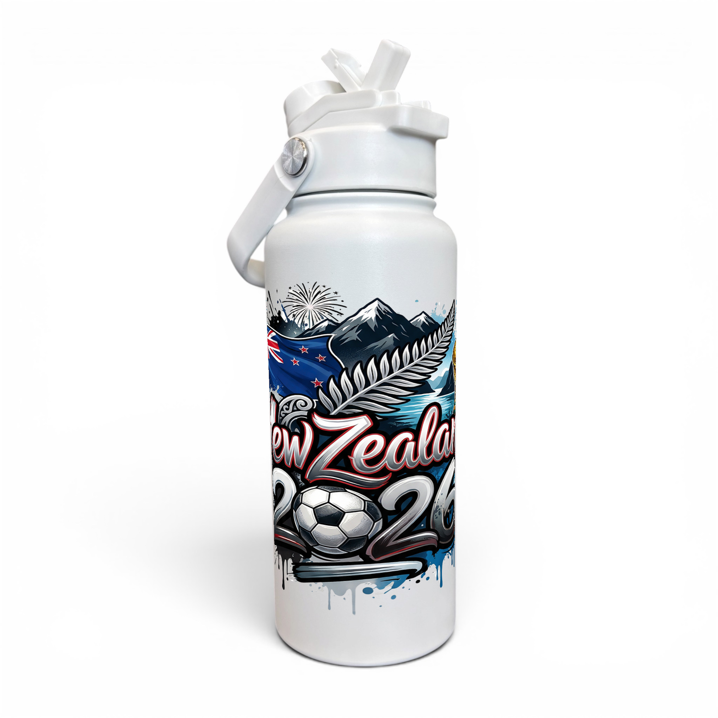 Premium 1 Litre Stainless Sipper Bottle - New Zealand