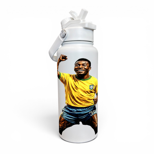 Premium 1 Litre Stainless Sipper Bottle - Pele