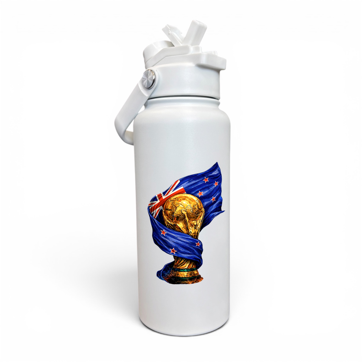 Premium 1 Litre Stainless Sipper Bottle - New Zealand