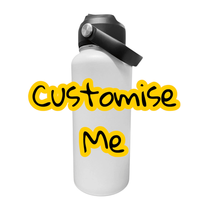 Premium 1L Personalised Stainless Steel Sipper Bottle - All Day Hydration with Your Custom Design