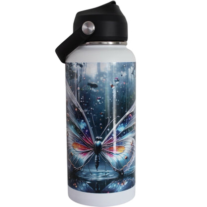 Premium 1 Litre Stainless Sipper Bottle - Butterfly