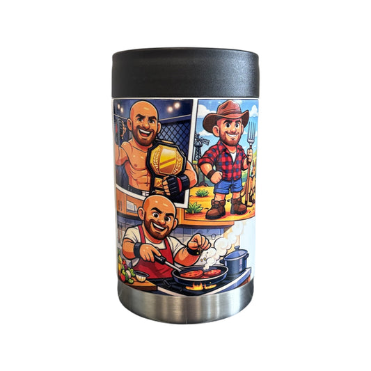 Cook, Farm & Fight - Full Colour Stainless Steel Can Cooler