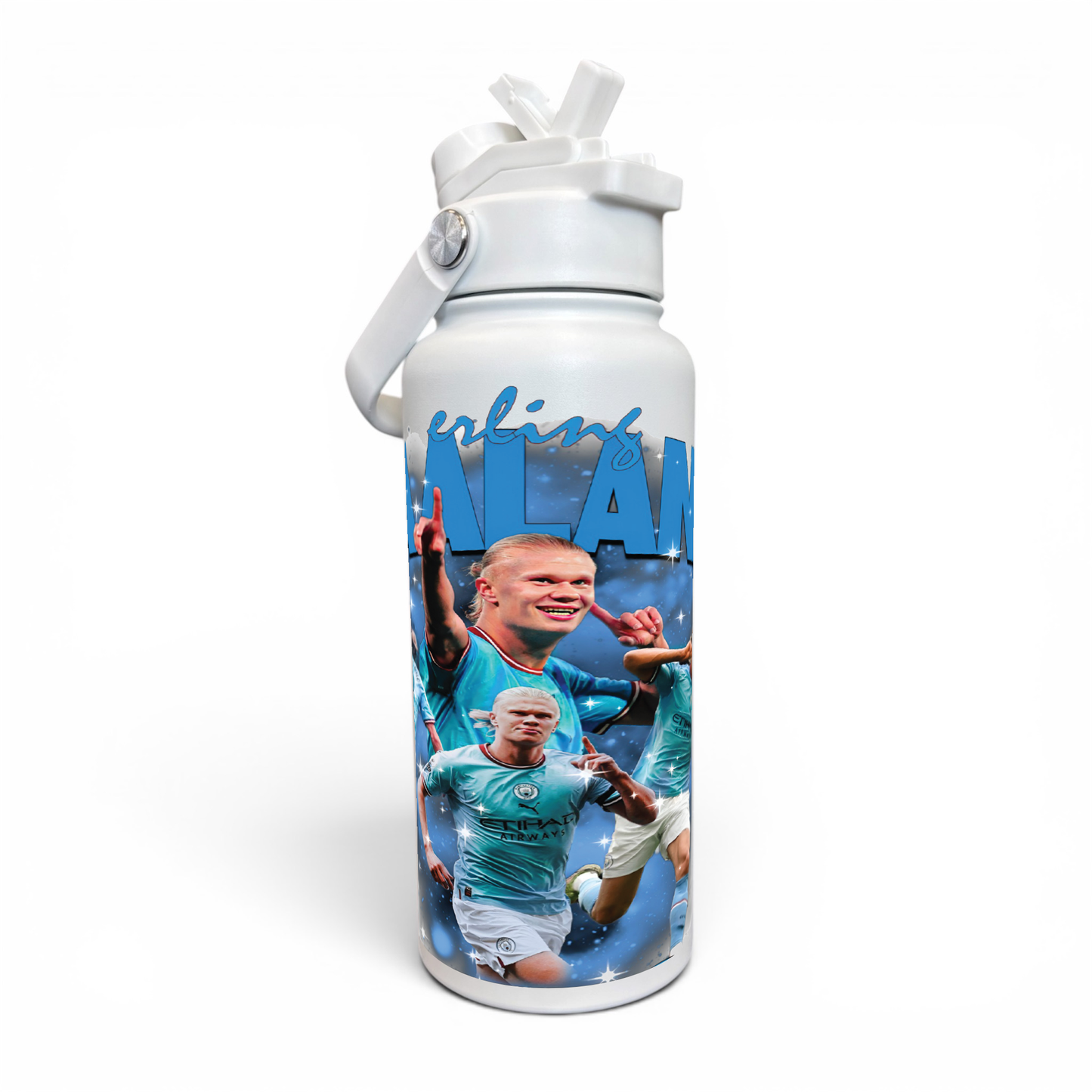 Premium 1 Litre Stainless Sipper Bottle - Erling Haaland
