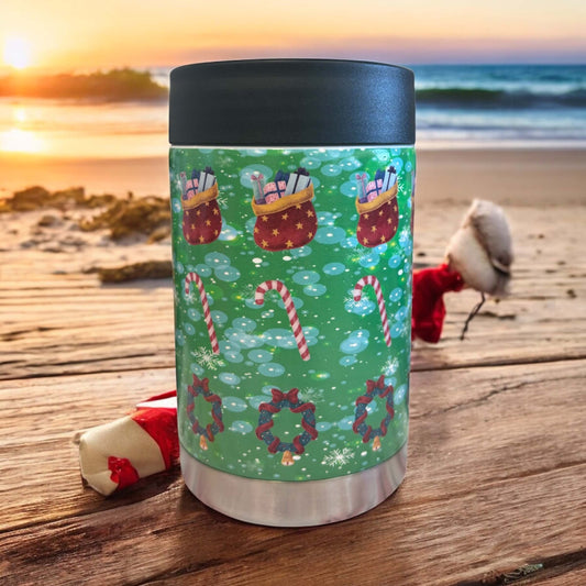 Green Christmas - Premium Stainless Steel Can Cooler