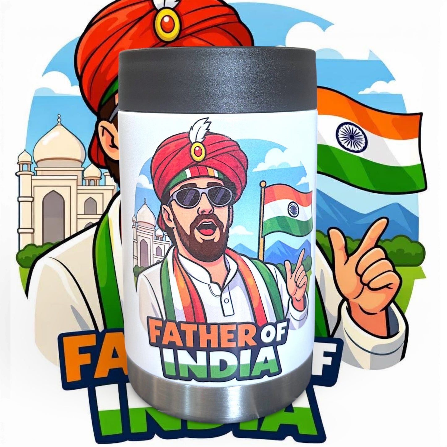 Head Trio - 3 Pack Full Colour Stainless Steel Stubby Cooler