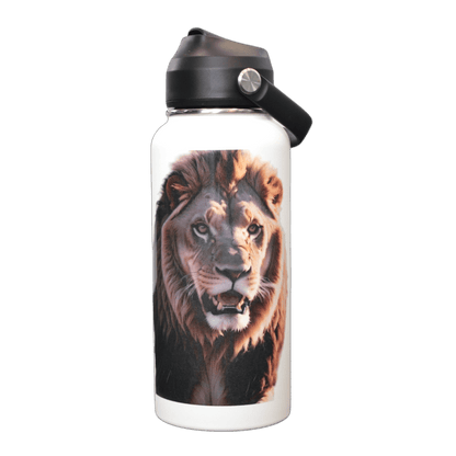 Premium 1 Litre Stainless Sipper Bottle - Lion