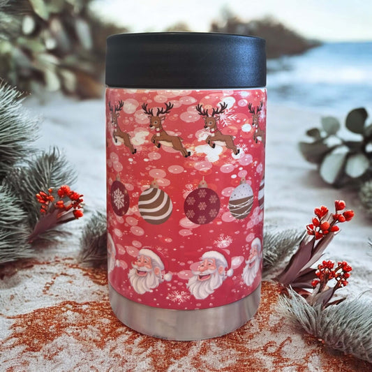 Red Christmas - Premium Stainless Steel Can Cooler