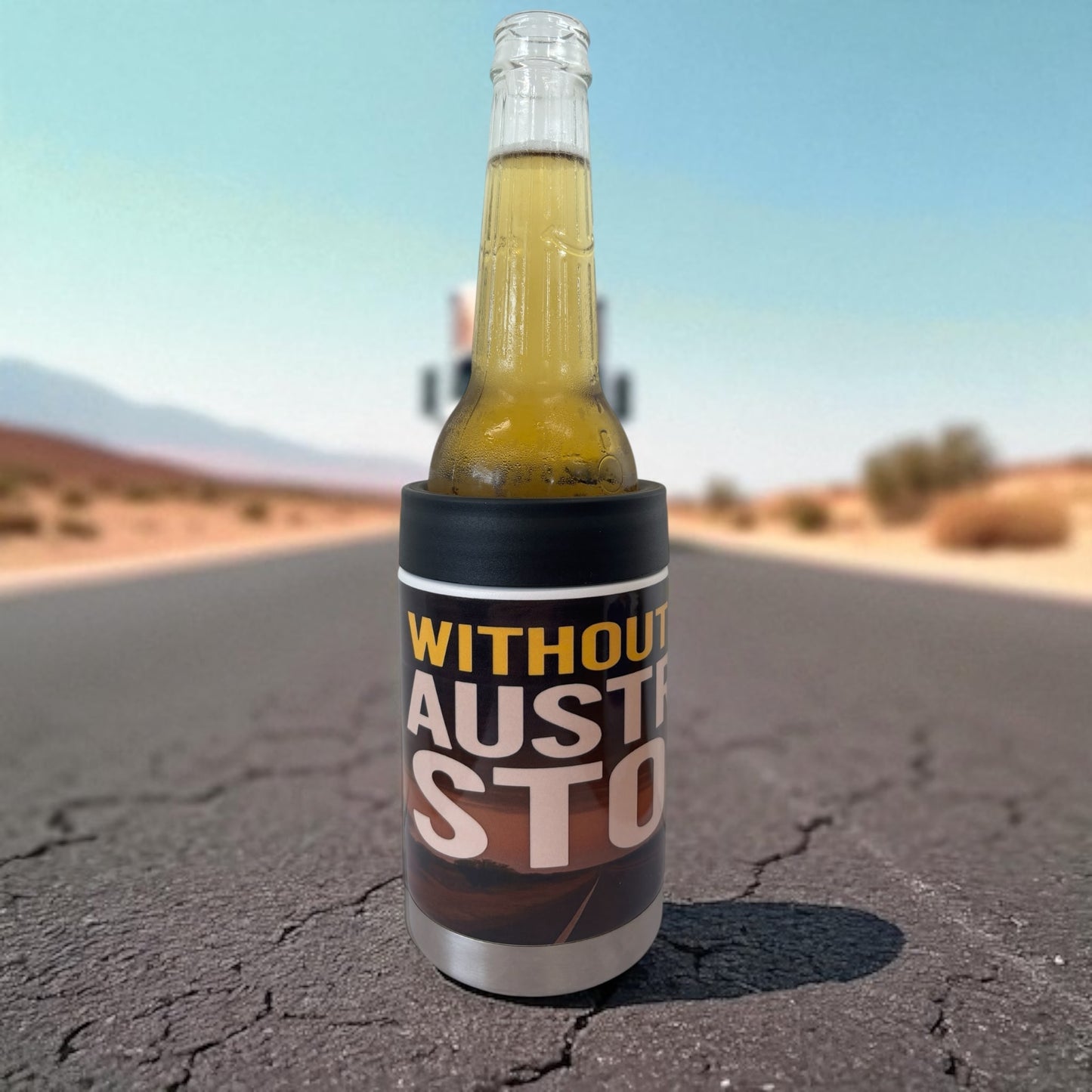 Without Trucks Australia Stops - Full Colour Stainless Steel Can Cooler