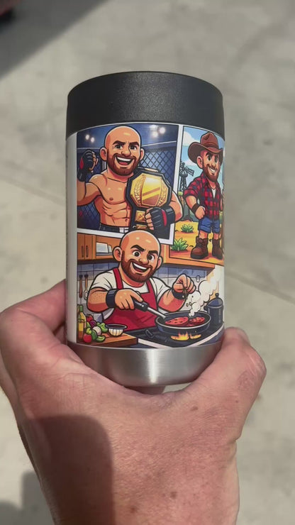 Cook, Farm & Fight - Full Colour Stainless Steel Can Cooler