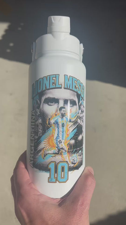 Premium 1 Litre Stainless Sipper Bottle - Lionel Messi