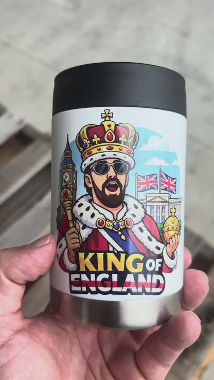 King Of England - Full Colour Stainless Steel Can Cooler